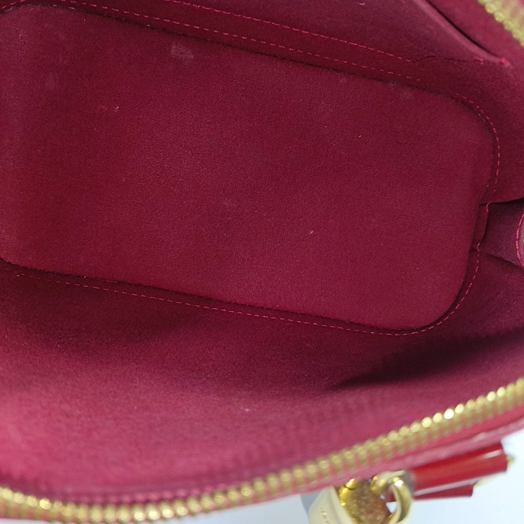 ALMA BB Monogram Patent Leather Red