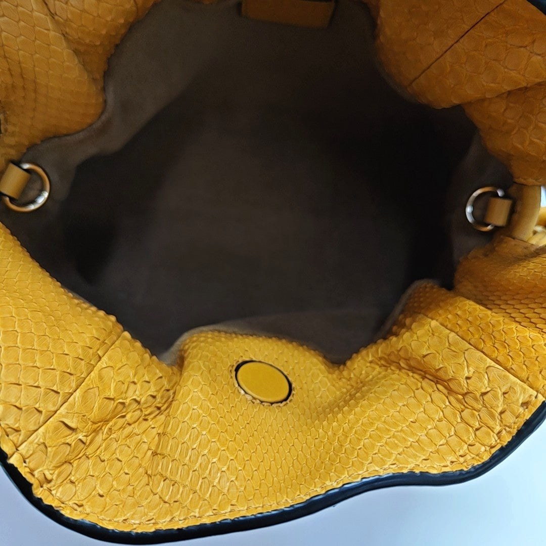 Authenticated pre-owned  Flamenco Python Yellow - Shoulder Bag at Looply