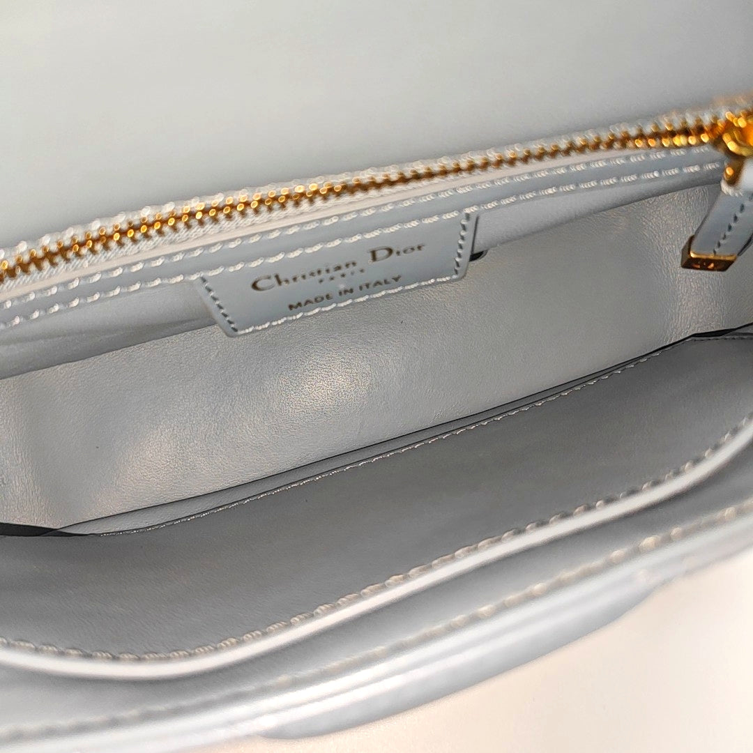 Dior Caro Small Quilted Calfskin Blue