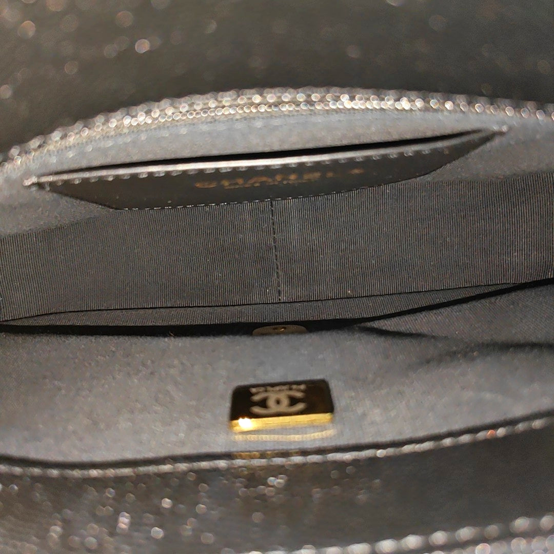 CLASSIC FLAP Mini Quilted Grained Calfskin Black