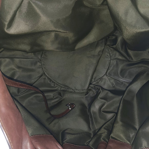 Calfskin Top Handle Bag Brown