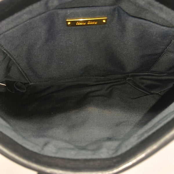 Quilted Lambskin Top Handle Bag Black