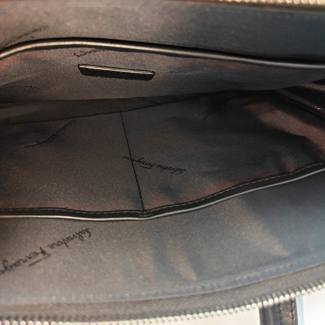 Calfskin Top Handle Bag Black