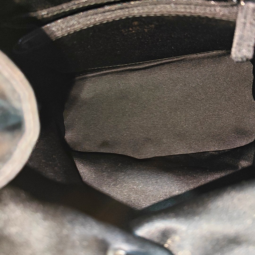 Fabric Top Handle Bag Black
