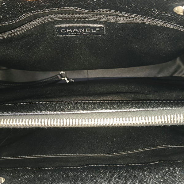 CHANEL GST Large Quilted Grained Calfskin Brown