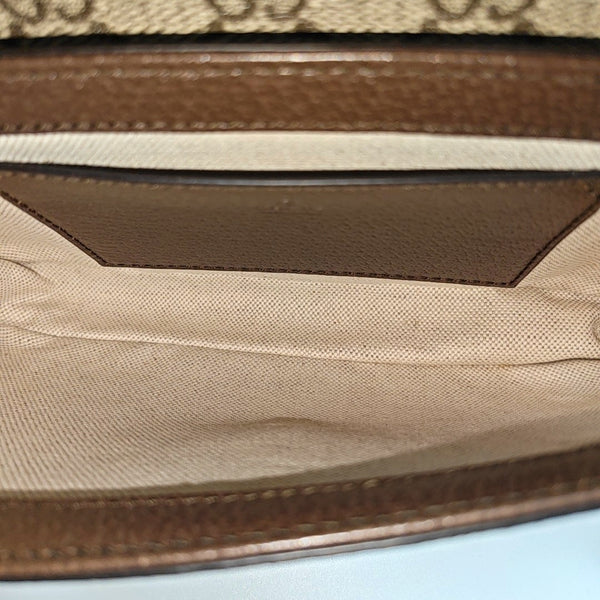 Ophidia Small Monogram Lona Revestida Beige