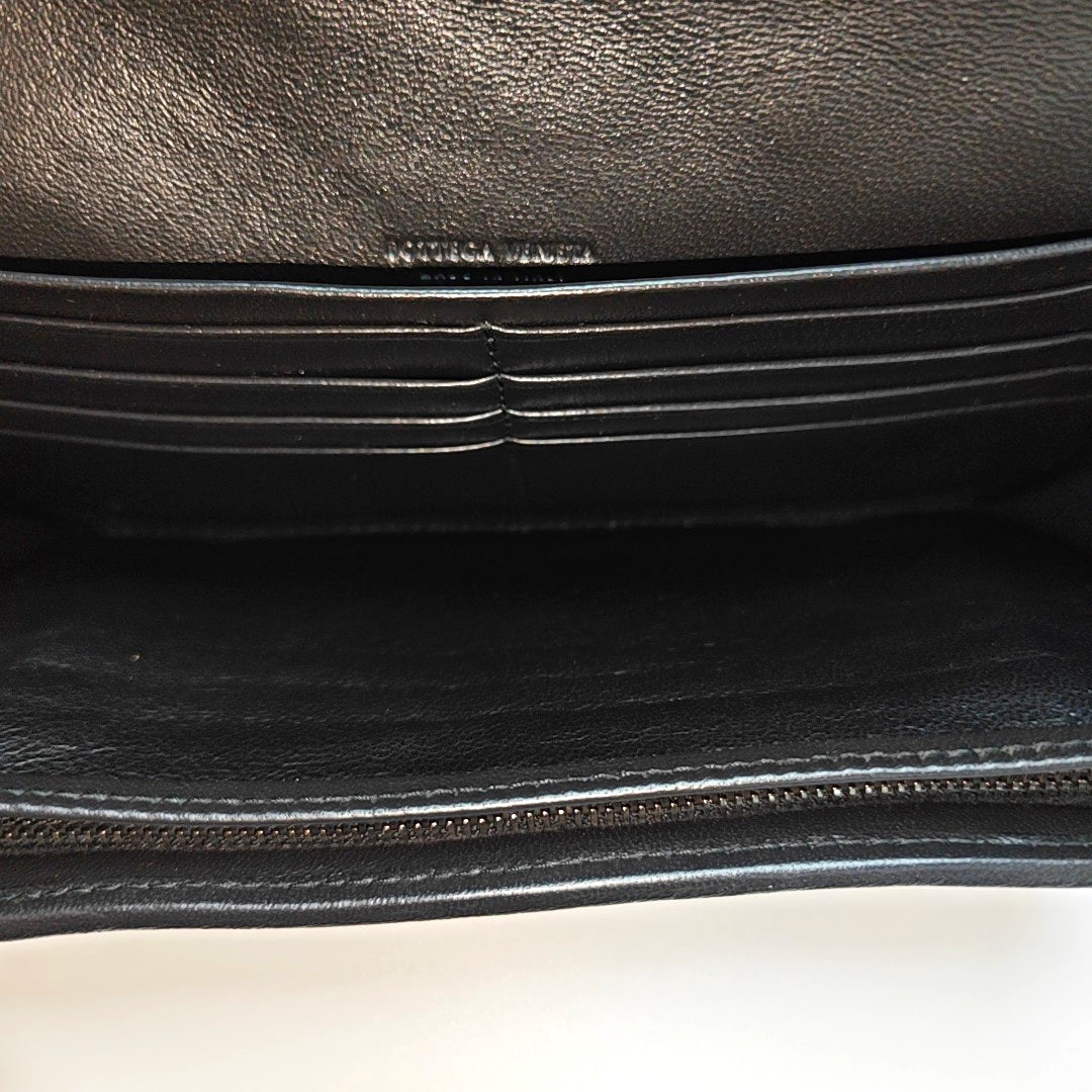 Olimpia Calfskin Black Wallet