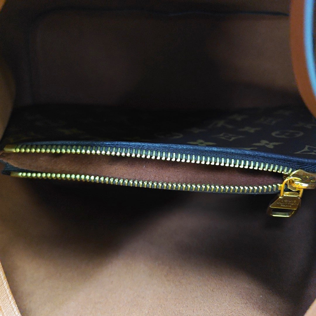 NÉONOÉ MM Monogram Coated Canvas Brown