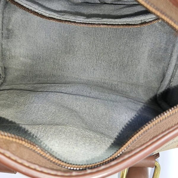 Coated Canvas Top Handle Bag Beige