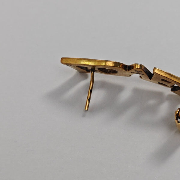 Metal Gold Stud Earrings
