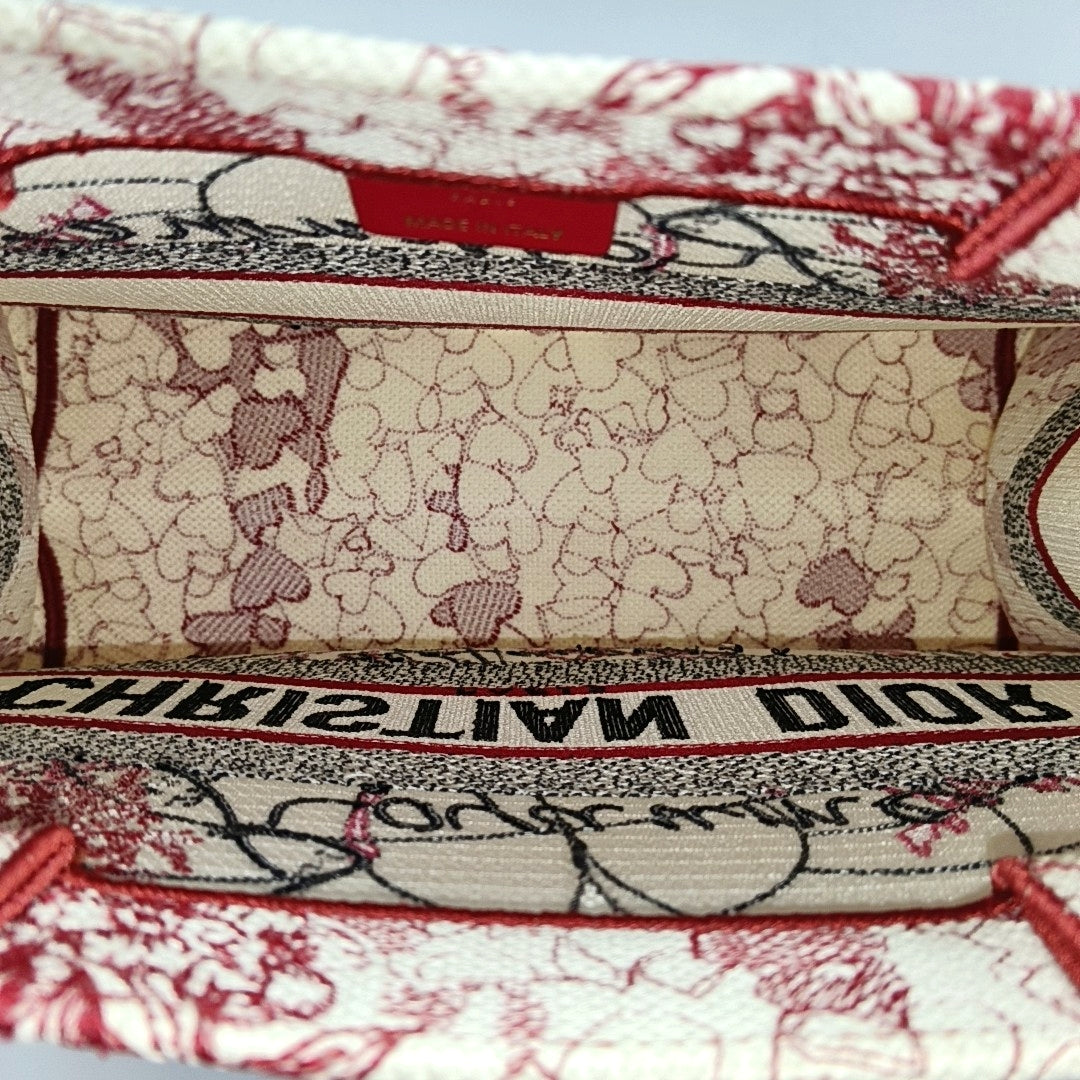 Book Tote Medium Fabric Red