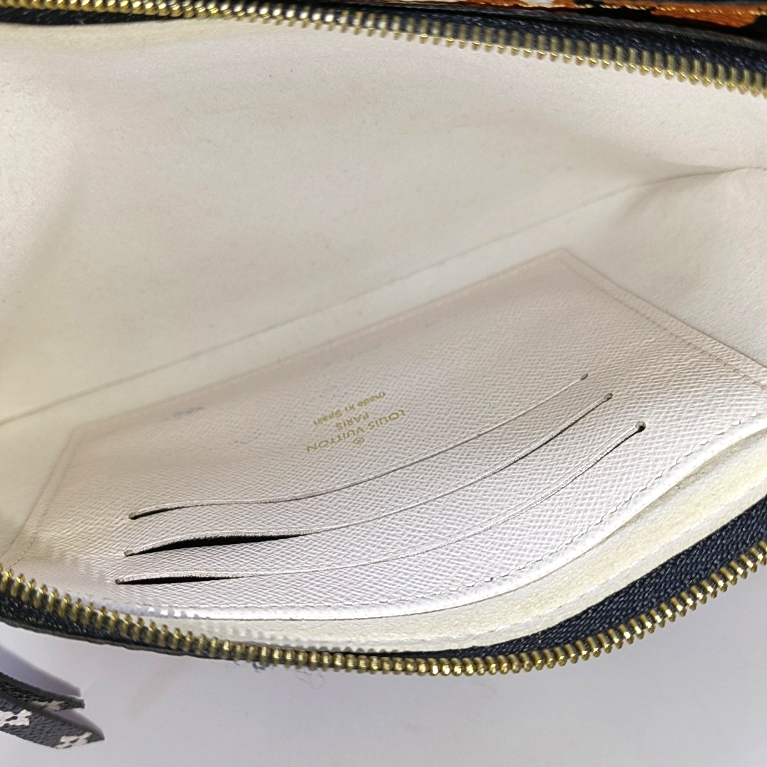 DOUBLE ZIP Coated Canvas Multicolor