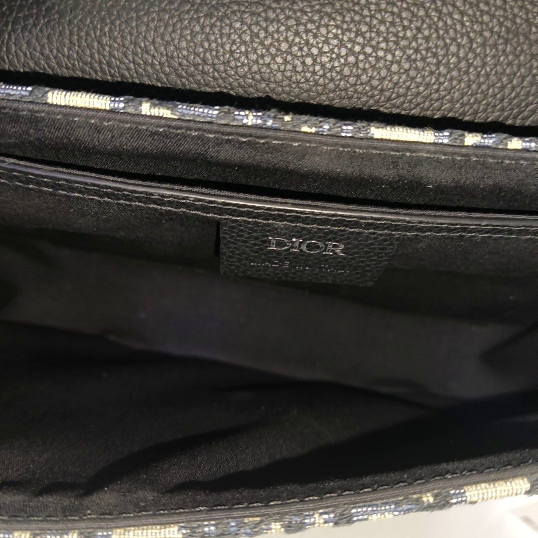 Saddle Mini Oblique Canvas Black