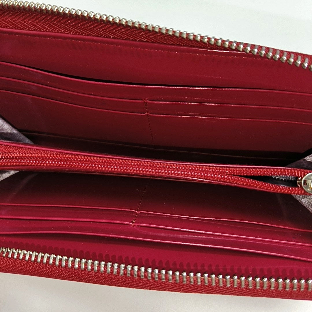 Leather Wallet Red