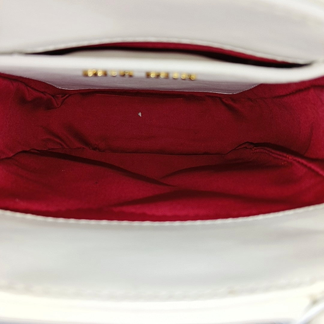 Quilted Calfskin Tote Bag White