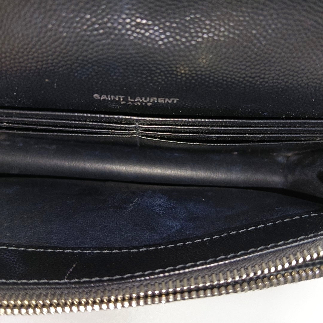 MONOGRAM Chevron Calfskin Black
