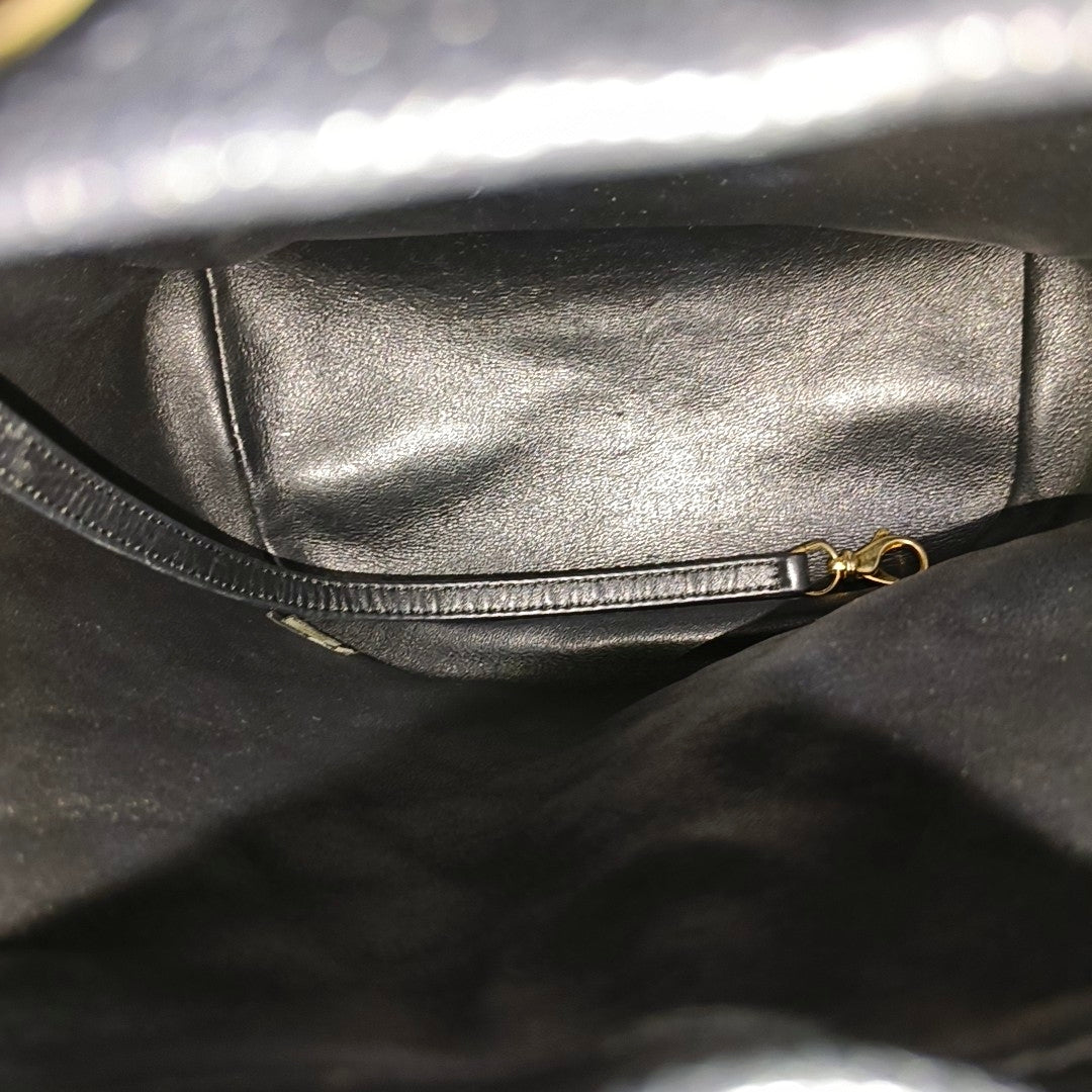 FILIGREE Small Quilted Grained Calfskin Black