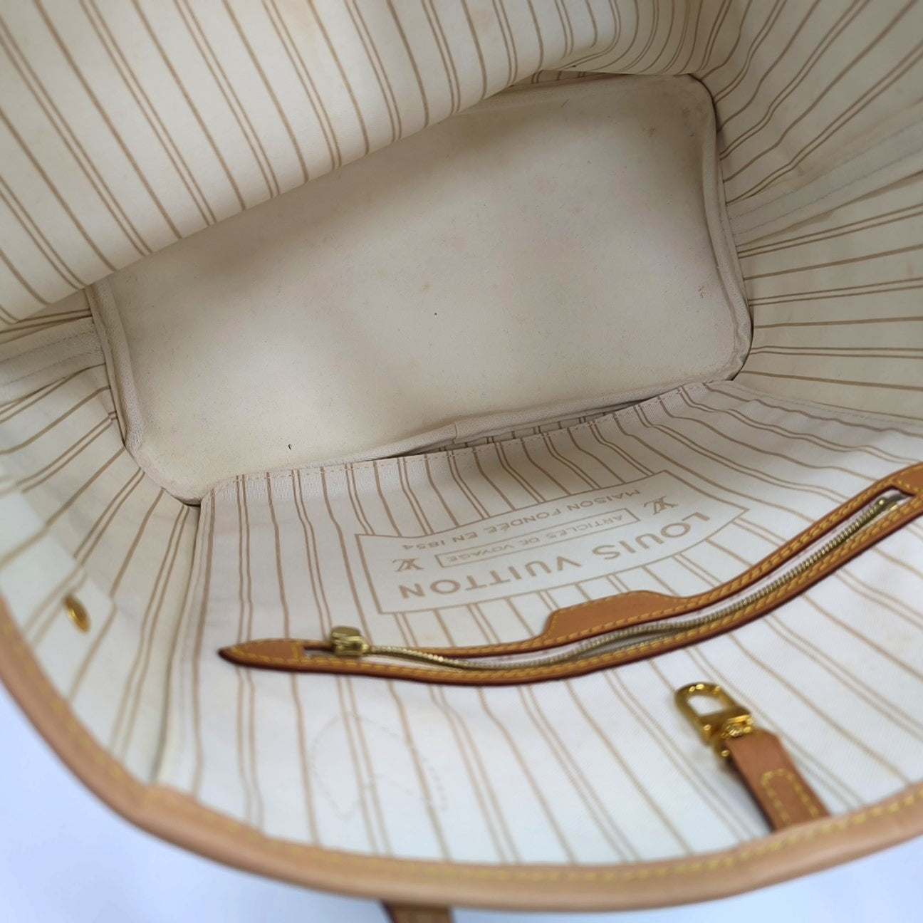 NEVERFULL MM Damier Azur Coated Canvas Beige