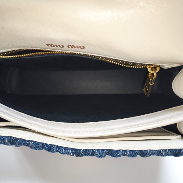 Miu Confidential Quilted Denim Blue