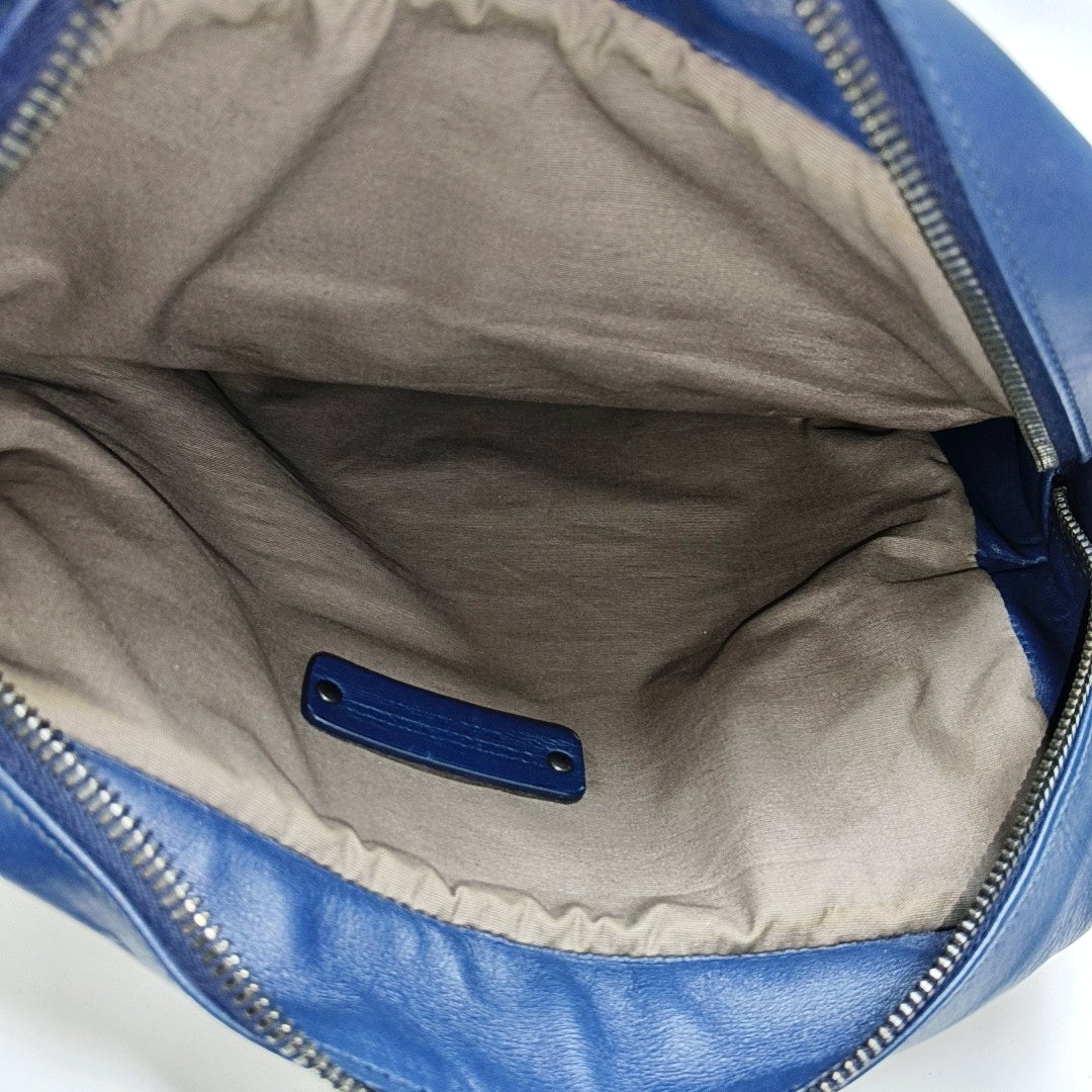 Calfskin Shoulder Bag Blue