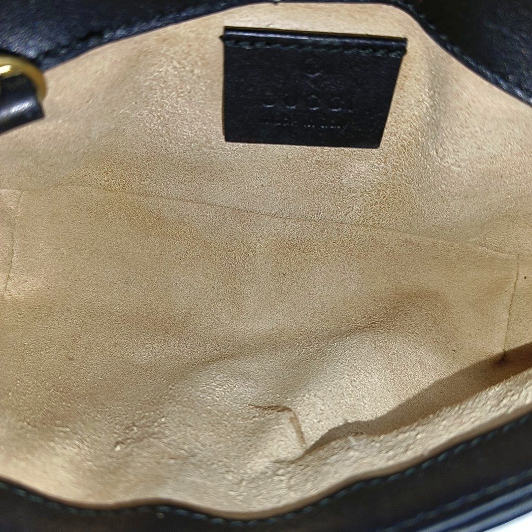 GG Marmont Mini Quilted Calfskin Black