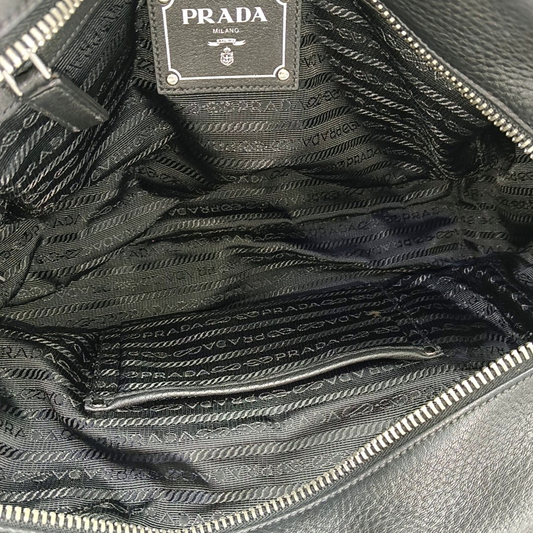 Calfskin Top Handle Bag Black