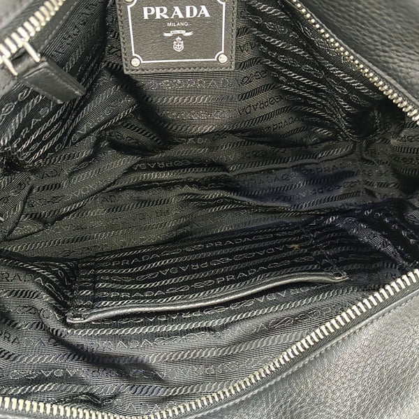 Calfskin Top Handle Bag Black