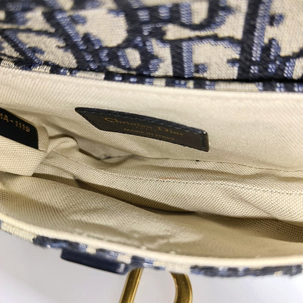 Saddle Mini Oblique Canvas Blue