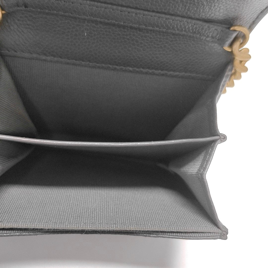 BOY CHANEL Quilted Grained Calfskin Gray