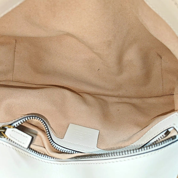 GG Marmont Medium Quilted Calfskin White