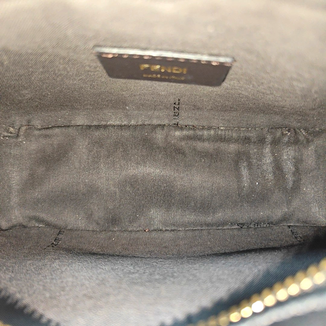 Coated Canvas Shoulder Bag Mini Brown