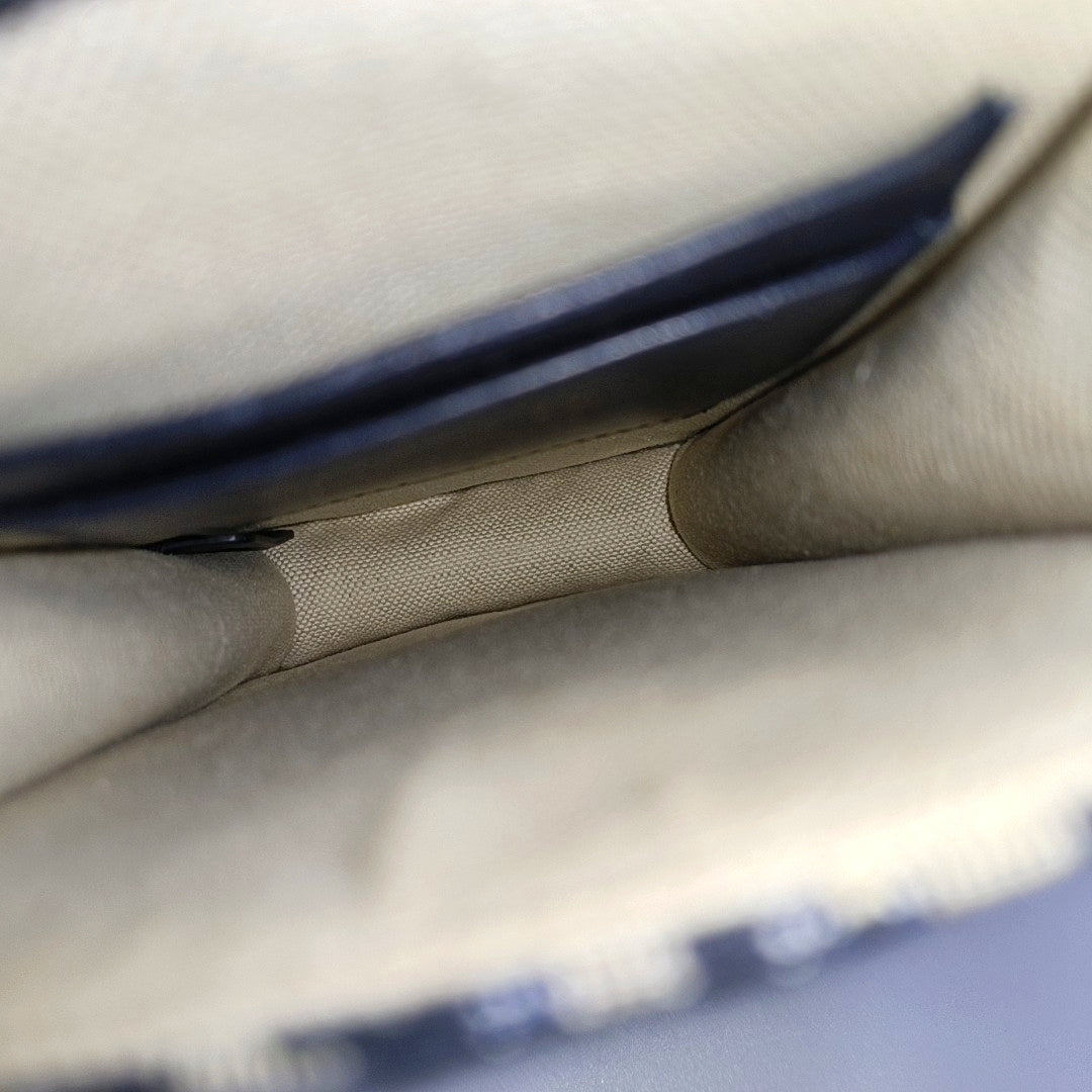 Saddle Mini Oblique Canvas Blue
