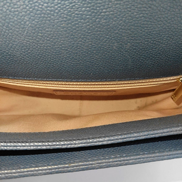 THREAD AROUND Quilted Grained Calfskin Blue