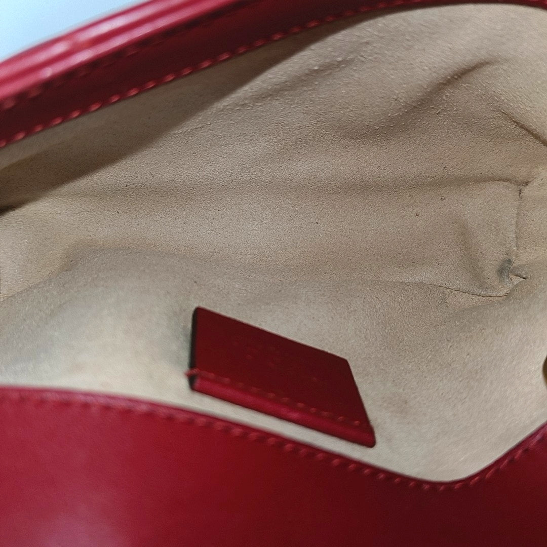 GG Marmont Mini Quilted Calfskin Red