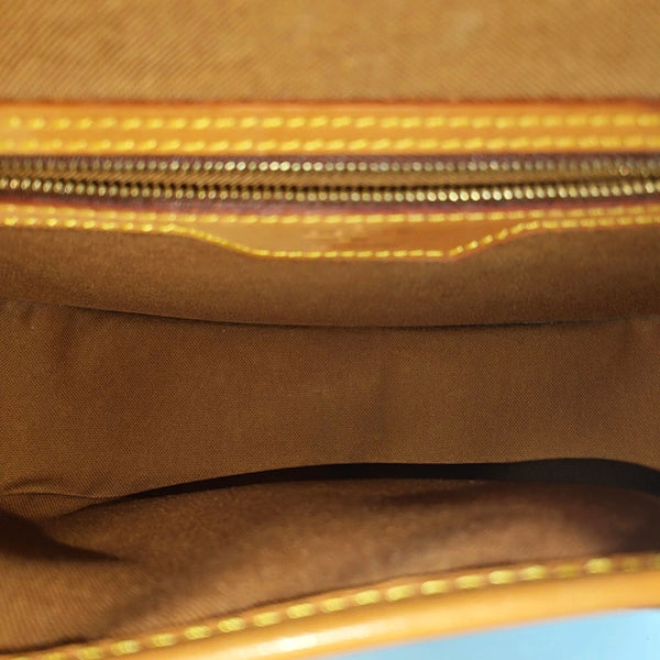 SOLOGNE PM Monogram Coated Canvas Brown