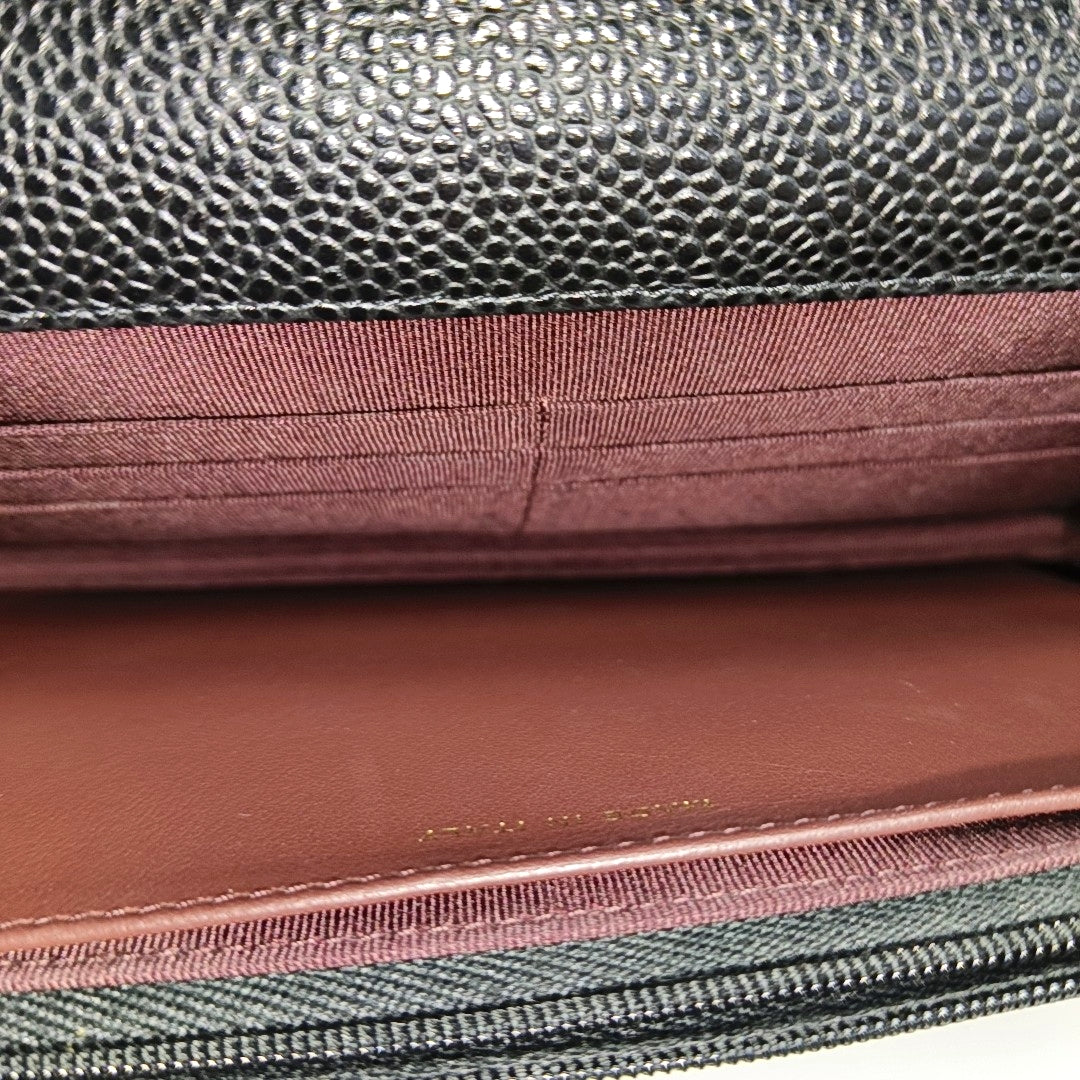 WOC Quilted Grained Calfskin Black