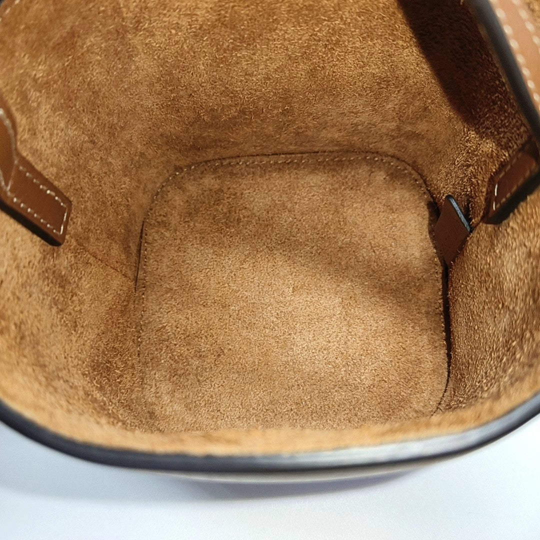 Calfskin Shoulder Bag Brown