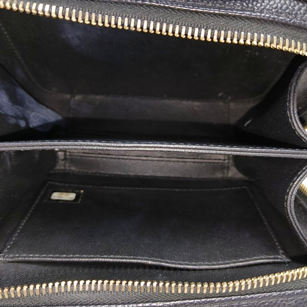 FILIGREE Small Quilted Grained Calfskin Black