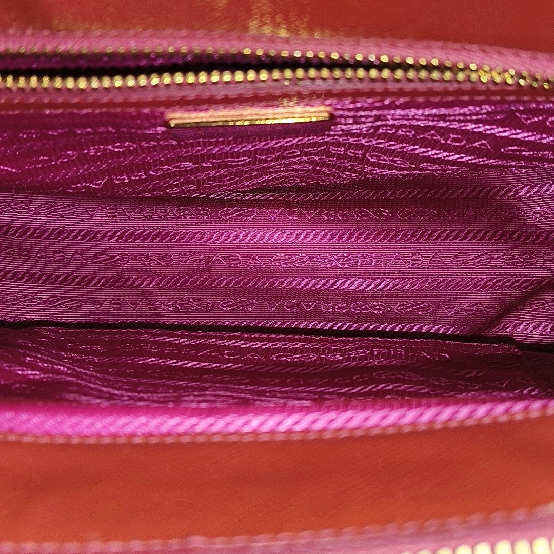 Galleria Small Saffiano Calfskin Red