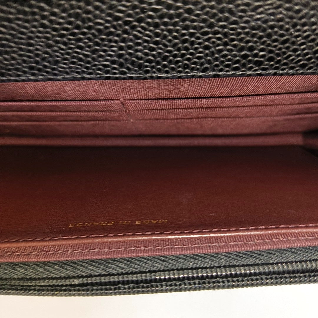 WOC Quilted Grained Calfskin Black