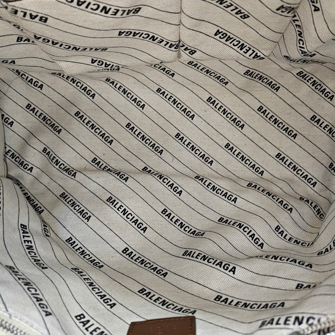 The Hacker Project Medium Monogram Canvas Beige