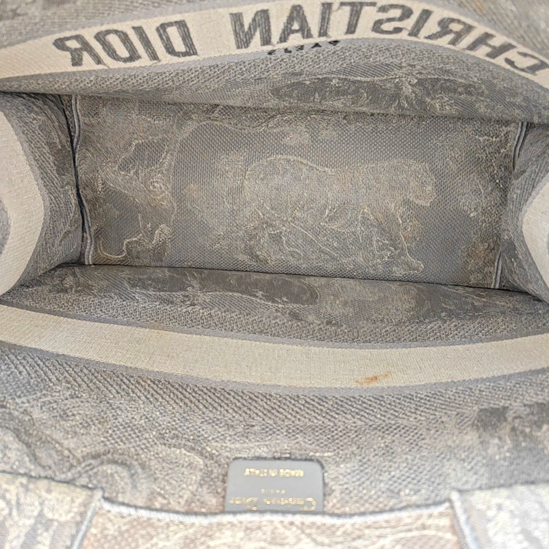 Bolso Tote Mediano Lona Gris