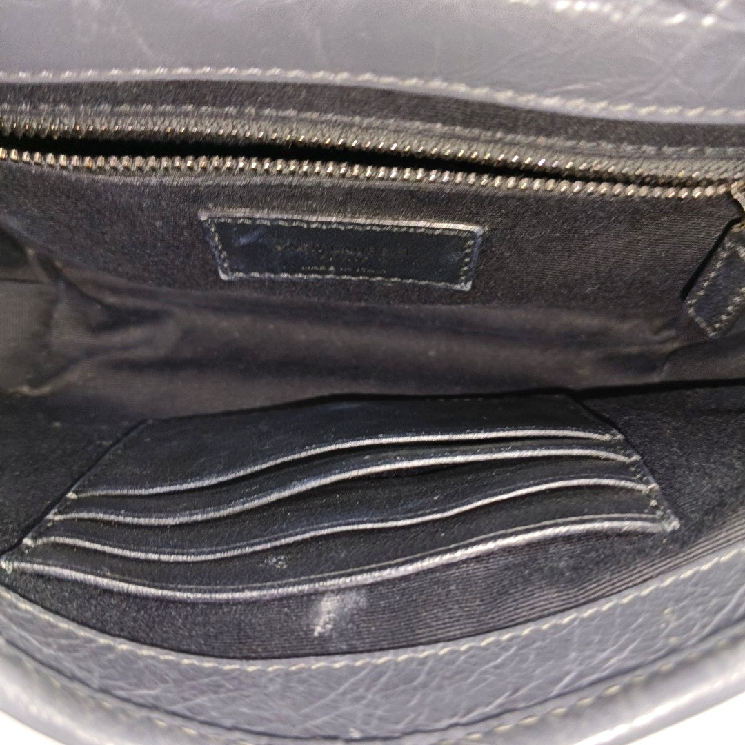 NIKI Mini Chevron Calfskin Gray