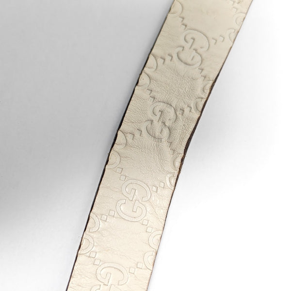Leather Belt White