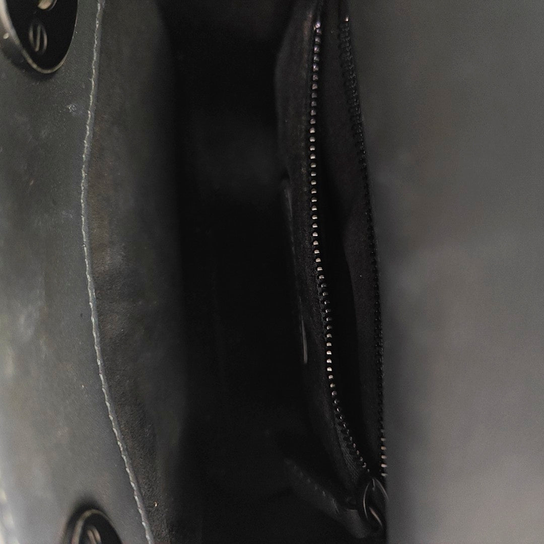 Lady Dior Mini Cannage Calfskin Black