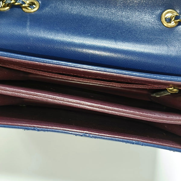 BEAUTY LOCK Quilted Lambskin Blue