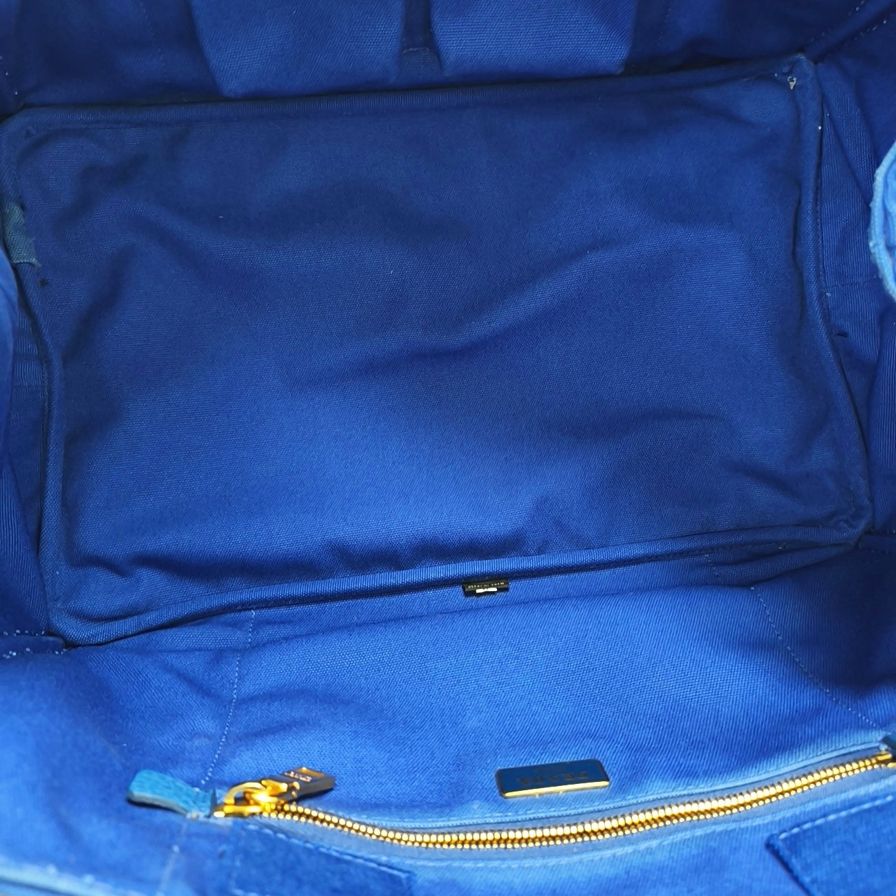 Denim Quilted Canvas Blue