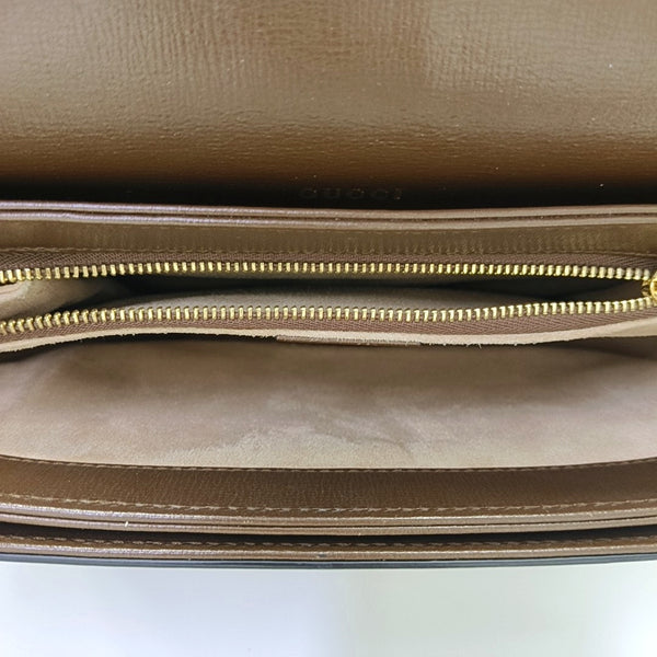 Horsebit 1955 Medium Monogram Coated Canvas Beige