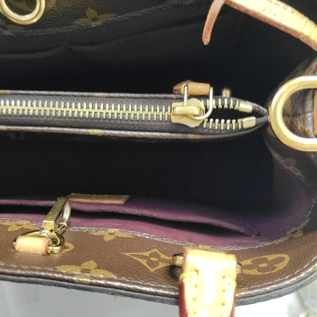 MONTAIGNE Monogram Coated Canvas Brown