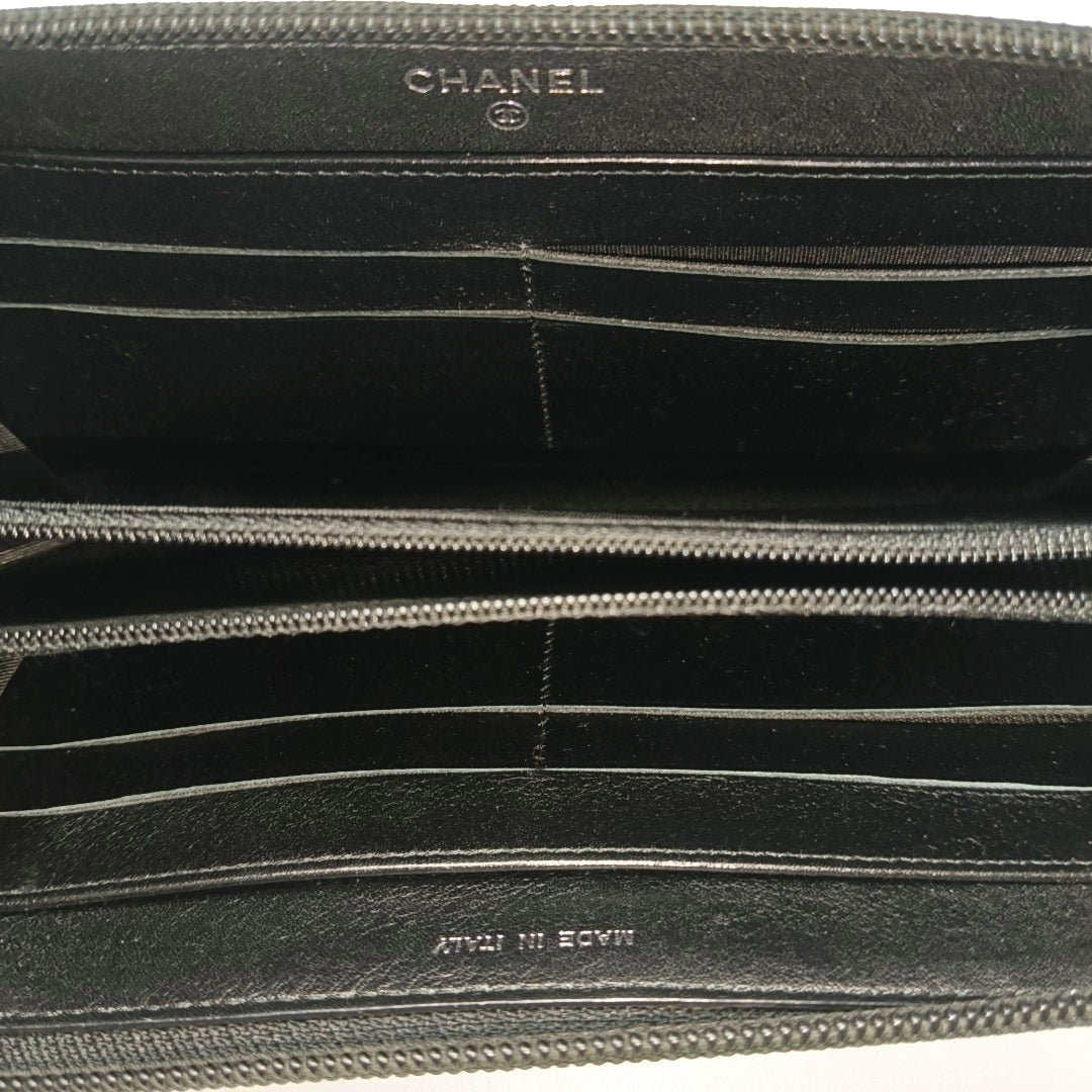 Grained Calfskin Wallet Black
